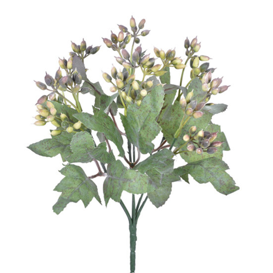 Imagem BUQUÊ PERMANENTE DE BERRIES LAVANDA VERDE EM PLÁSTICO MOLDÁVEL 37X25CM - GRILLO