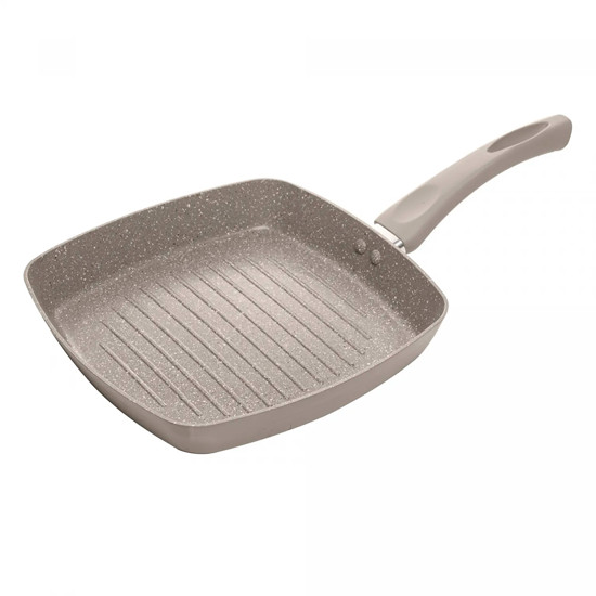 Imagem BISTEQUEIRA DE INDUÇÃO CHEF PRO TAUPE ALUMÍNIO REVESTIDA EM CERÂMICA - LYOR