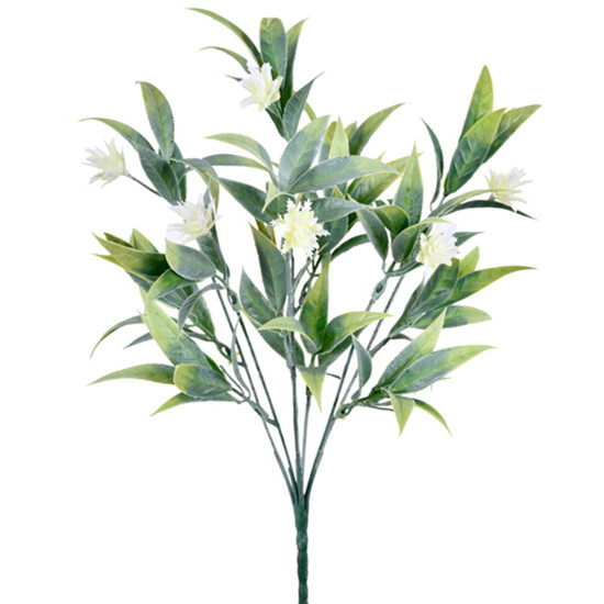 Imagem BUQUÊ DECORATIVO DE FLORES SILVESTRE CREME EM PLÁSTICO MOLDÁVEL 37X16CM - GRILLO