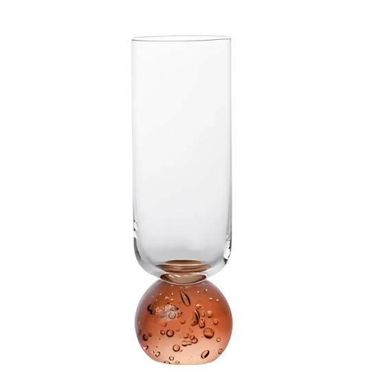 Imagem TAÇA EM VIDRO 250ML COM BASE AMBAR 19X5,5CM - RIBEIRO E PAVANI