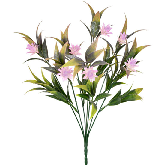 Imagem BUQUÊ DECORATIVO DE FLORES SILVESTRE LAVANDA EM PLÁSTICO MOLDÁVEL 37X16CM - GRILLO