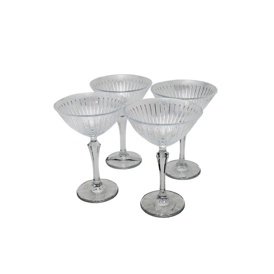 Imagem JOGO DE 4 TAÇAS JOY 230ML PARA MARTINI EM VIDRO 16X11X11CM - FULL FIT