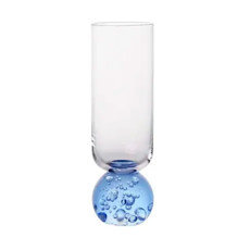 Imagem de TAÇA EM VIDRO 250ML COM BASE AZUL 19X5,5CM - RIBEIRO E PAVANI - Ribeiro E Pavani Com Imp Exp