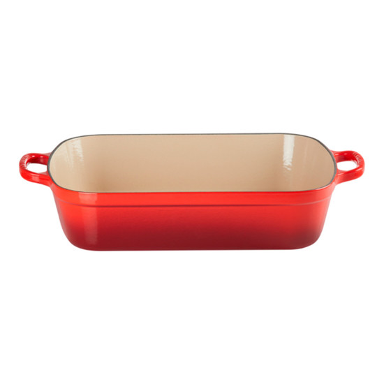 Imagem TRAVESSA RETANGULAR VERMELHA EM FERRO FUNDIDO 9X37X29CM - LE CREUSET