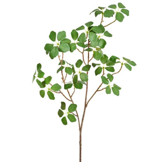 Imagem HASTE DECORATIVA DE FOLHAS SILVESTRES VERDES EM PLÁSTICO MOLDÁVEL 75X20CM - GRILLO