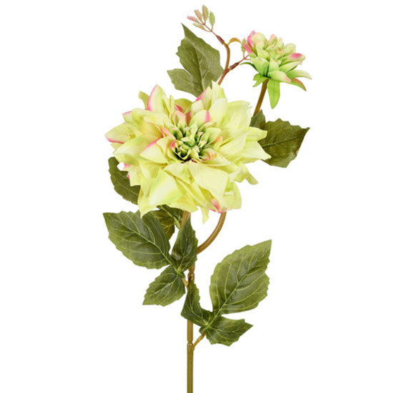 Imagem HASTE PERMANENTE DECORATIVA DE DÁLIA VERDE EM PLÁSTICO MOLDÁVEL 65X17CM - GRILLO