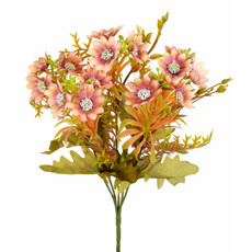 Imagem de BUQUÊ DECORATIVO DE MARGARIDAS BLUSH EM PLÁSTICO MOLDÁVEL 33X18CM - GRILLO - Grillo Ltda