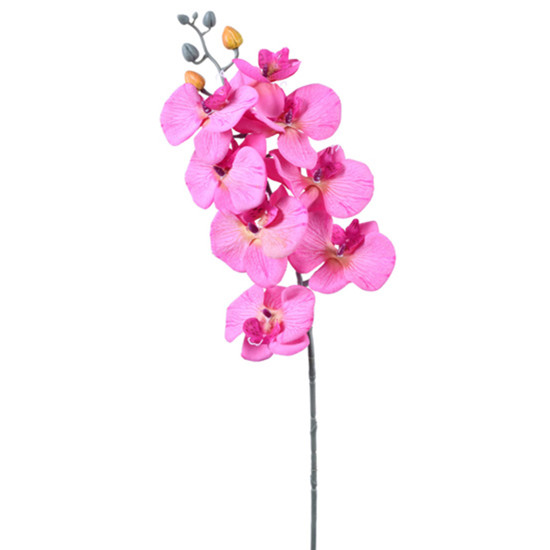 Imagem HASTE DECORATIVA DE ORQUÍDEA PHALAENOPSIS ROSA EM PLÁSTICO MOLDÁVEL 80X16CM - GRILLO