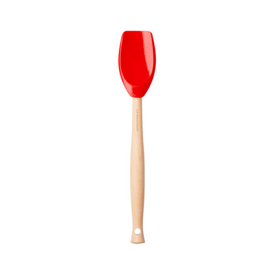Imagem COLHER DE SILICONE E CABO DE MADEIRA CRAFT VERMELHA 1,5X29,5X5CM - LE CREUSET