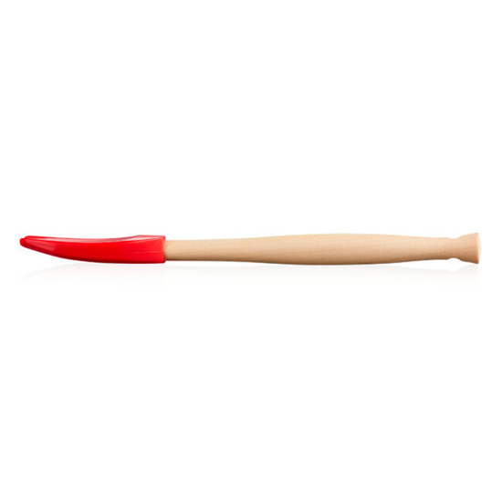 Imagem COLHER DE SILICONE E CABO DE MADEIRA CRAFT VERMELHA 1,5X29,5X5CM - LE CREUSET