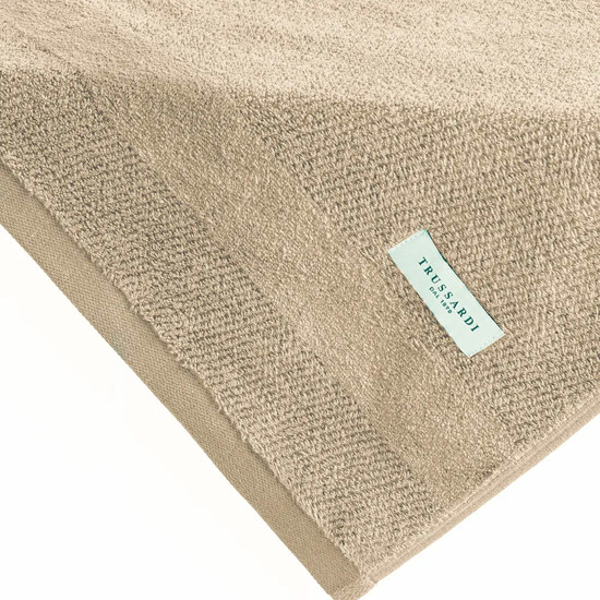 Imagem TOALHA BANHÃO BORGIA EM ALGODÃO VELUDO COR NOCCIOLA 150X86CM - TRUSSARDI