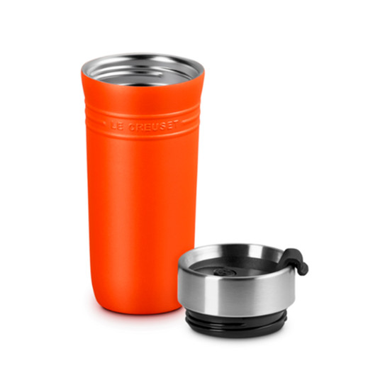 Imagem COPO TÉRMICO 350ML OTG LARANJA EM AÇO INOX 19,2X8,1X8,1CM - LE CREUSET