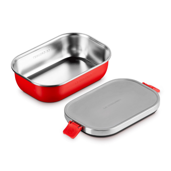 Imagem LANCHEIRA 900ML OTG VERMELHA EM AÇO INOX 6,4X21,8X15,3CM - LE CREUSET
