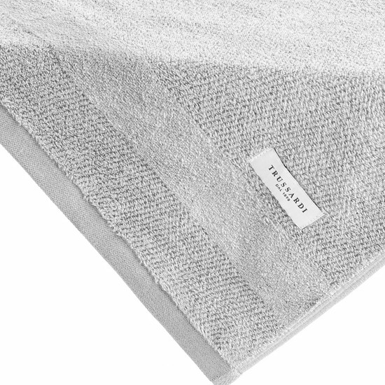 Imagem TOALHA BANHÃO BORGIA EM ALGODÃO VELUDO BRANCO GELO 150X86CM - TRUSSARDI