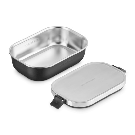 Imagem LANCHEIRA 900ML OTG MATTE BLACK EM AÇO INOX 6,4X21,8X15,3CM - LE CREUSET