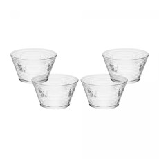 Imagem de CONJUNTO 4 BOWLS LINES BUTTERFLY EM VIDRO 6X10X10CM - WOLFF - Rojemac Impotacao E Exportacao Ltda