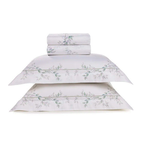 Imagem JOGO DE CAMA QUEEN 300 FIOS ALGODÃO BRANCO EGÍPCIO BOTTICELLI - TRUSSARDI