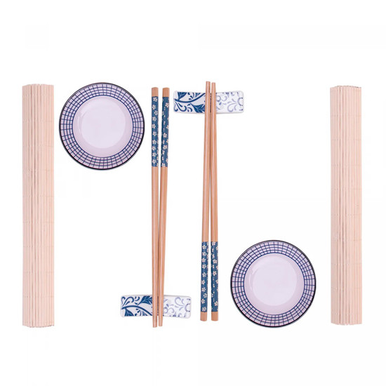 Imagem CONJUNTO SAKAI 8 PEÇAS EM BAMBU PARA SUSHI - WOLFF