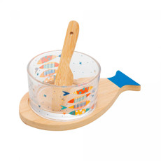 Imagem de CONJUNTO 3 PEÇAS PETISQUEIRA DE VIDRO COM ESPÁTULA E BANDEJA DE BAMBU E TÁBUA IKI WOLFF - Rojemac Impotacao E Exportacao Ltda