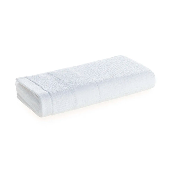 Imagem TOALHA BORGIA DE ACADEMIA BARRA AVELUDADA EM ALGODÃO  BRANCO 120X30CM - TRUSSARDI