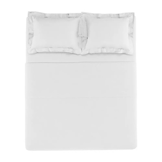 Imagem JOGO DE CAMA CASAL 200 FIOS 100% ALGODÃO NOVOLI BRANCO - TRUSSARDI