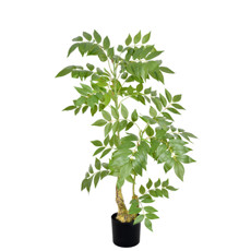 Imagem de PLANTA DECORATIVA FOLHAS VERDES NO POTE EM MELAMINA 93X38CM - GRILLO - Grillo Ltda