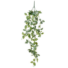 Imagem de PENDENTE DECORATIVO DE FOLHAS FOLHAS VERDES E CREME EM PLÁSTICO 111X23CM - GRILLO - Grillo Ltda