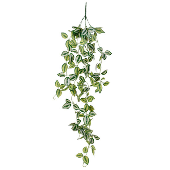 Imagem PENDENTE DECORATIVO DE FOLHAS FOLHAS VERDES E CREME EM PLÁSTICO 111X23CM - GRILLO