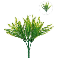 Imagem de PICK DECORATIVO DE FOLHAS DE SAMAMBAIA VERDE EM PLÁSTICO MOLDÁVEL 28X11CM - GRILLO - Grillo Ltda