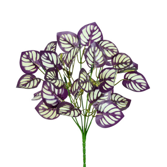 Imagem BUQUÊ DECORATIVO DE FOLHAS VERDE LAVANDA EM PLÁSTICO MOLDÁVEL 34X23CM - GRILLO