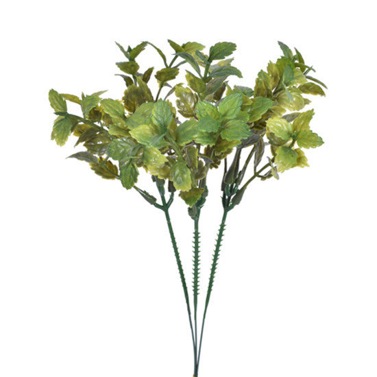 Imagem PICK DECORATIVO DE FOLHAS VERDE EM PLÁSTICO MOLDÁVEL 25X12CM - GRILLO