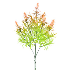 Imagem de HASTE DECORATIVA DE FOLHAS SILVESTRES LARANJA EM PLÁSTICO MOLDÁVEL 63X12CM - GRILLO - Grillo Ltda