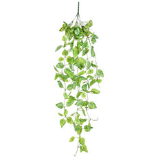 Imagem de PENDENTE DECORATIVO DE FOLHAS VERDES EM PLÁSTICO 111X23CM - GRILLO - Grillo Ltda