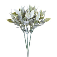 Imagem de PICK DECORATIVO DE FOLHAS CREME VERDE EM PLÁSTICO MOLDÁVEL 27X12CM - GRILLO - Grillo Ltda