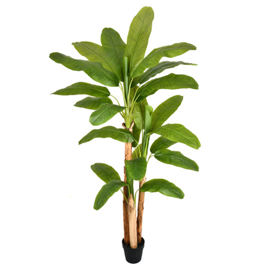 Imagem PLANTA BANANEIRA DECORATIVA FOLHAS TOQUE REAL VERDE EM PLÁSTICO 190X105CM - GRILLO