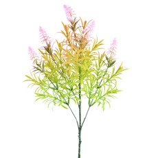 Imagem de HASTE DECORATIVA DE FOLHAS SILVESTRES ROSA EM PLÁSTICO MOLDÁVEL 63X12CM - GRILLO - Grillo Ltda