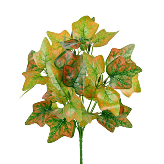 Imagem BUQUÊ DECORATIVO DE FOLHAS VERDE OUTONO EM PLÁSTICO MOLDÁVEL 34X23CM - GRILLO