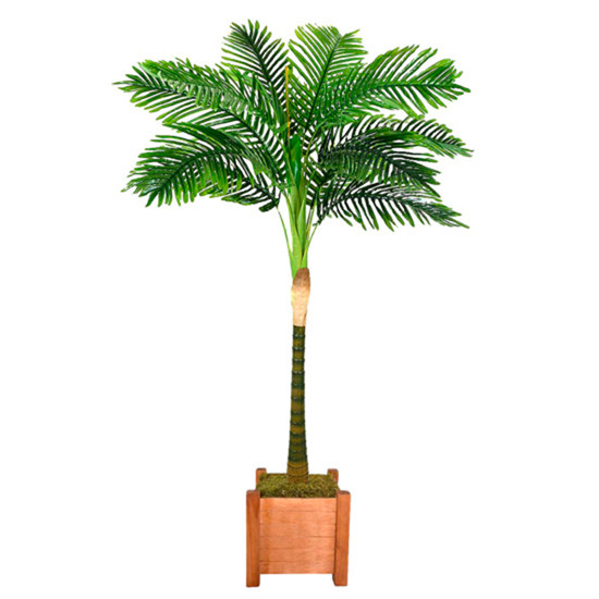 Imagem PLANTA DECORATIVA PALMEIRA FOLHAS VERDE EM PLÁSTICO 175X110CM - GRILLO