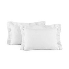 Imagem de JOGO DE FRONHAS ORSINI 200 FIOS EM ALGODÃO BRANCO 50X70CM - TRUSSARDI - Karsten S.A 