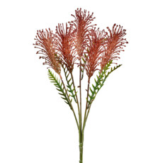 Imagem de BUQUÊ DECORATIVO DE FOLHAS CORAL VERMELHA EM PLÁSTICO MOLDÁVEL 51X20CM - GRILLO - Grillo Ltda