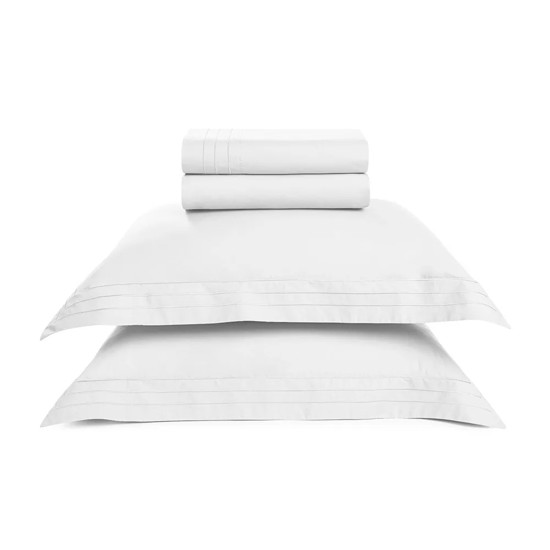 Imagem JOGO DE CAMA QUEEN 200 FIOS 100% ALGODÃO ORSINI BRANCO - TRUSSARDI