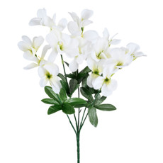 Imagem de BUQUÊ DECORATIVO DE FRÉSIA CREME EM PLÁSTICO MOLDÁVEL 38X20CM - GRILLO - Grillo Ltda