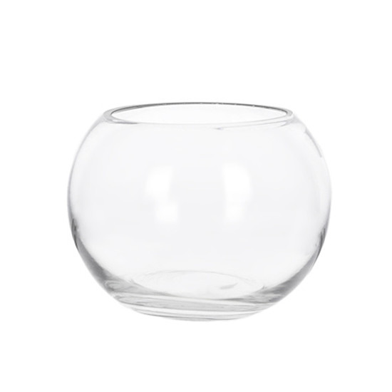 Imagem VASO DECORATIVO EM VIDRO FORMATO AQUÁRIO 10X9X9CM - GRILLO