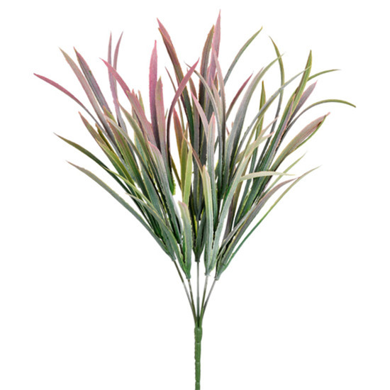 Imagem BUQUÊ DECORATIVO DE GRAMA ROSA EM PLÁSTICO MOLDÁVEL 38X10CM - GRILLO