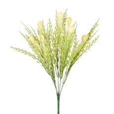 Imagem de BUQUÊ DECORATIVO DE SEMENTES SILVESTRES CREME EM PLÁSTICO MOLDÁVEL 38X12CM - GRILLO - Grillo Ltda