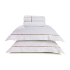 Imagem de JOGO DE CAMA QUEEN 300 FIOS ALGODÃO EGÍPCIO MONTAGGIO BRANCO/CARVALHO - TRUSSARDI - Karsten S.A 