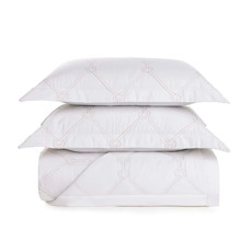 Imagem de COLCHA COM PORTA TRAVESSEIROS QUEEN ALGODÃO EGÍPCIO MONTAGGIO CARVALHO - TRUSSARDI - Karsten S.A 