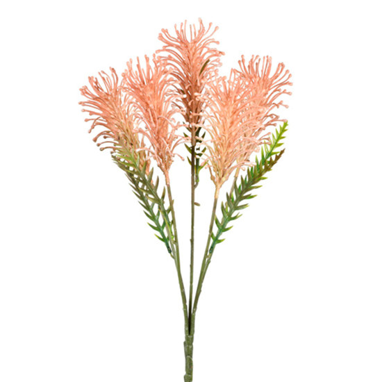 Imagem BUQUÊ DECORATIVO DE FOLHAS CORAL LARANJA EM PLÁSTICO MOLDÁVEL 51X20CM - GRILLO