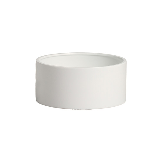 Imagem VASO FLOREIRA DECORATIVO EM CERÂMICA BRANCO FOSCO 11X24CM - CERÂMICA MAZZOTTI
