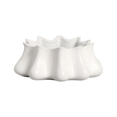 Imagem de VASO FLOREIRA DECORATIVO EM CERÂMICA BRANCO FOSCO 12X36X36CM - CERÂMICA MAZZOTTI - Ceramica Artistica Mazzotti Ltda